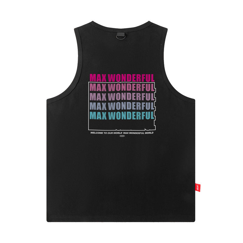 Men Vest Loose Summer Oversize Sports Sleeveless T-shirt Men