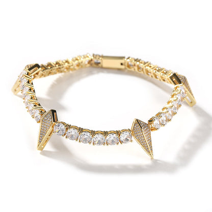Bracelet Black Panther Bracelet with Diamonds Hip Hop Ins Copper Spectrum St. Valentine's