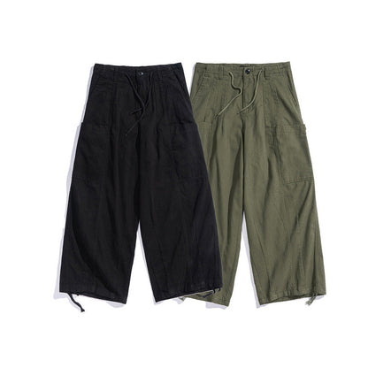 Cargo Pants Japanese Style Overalls Large Pocket Loose