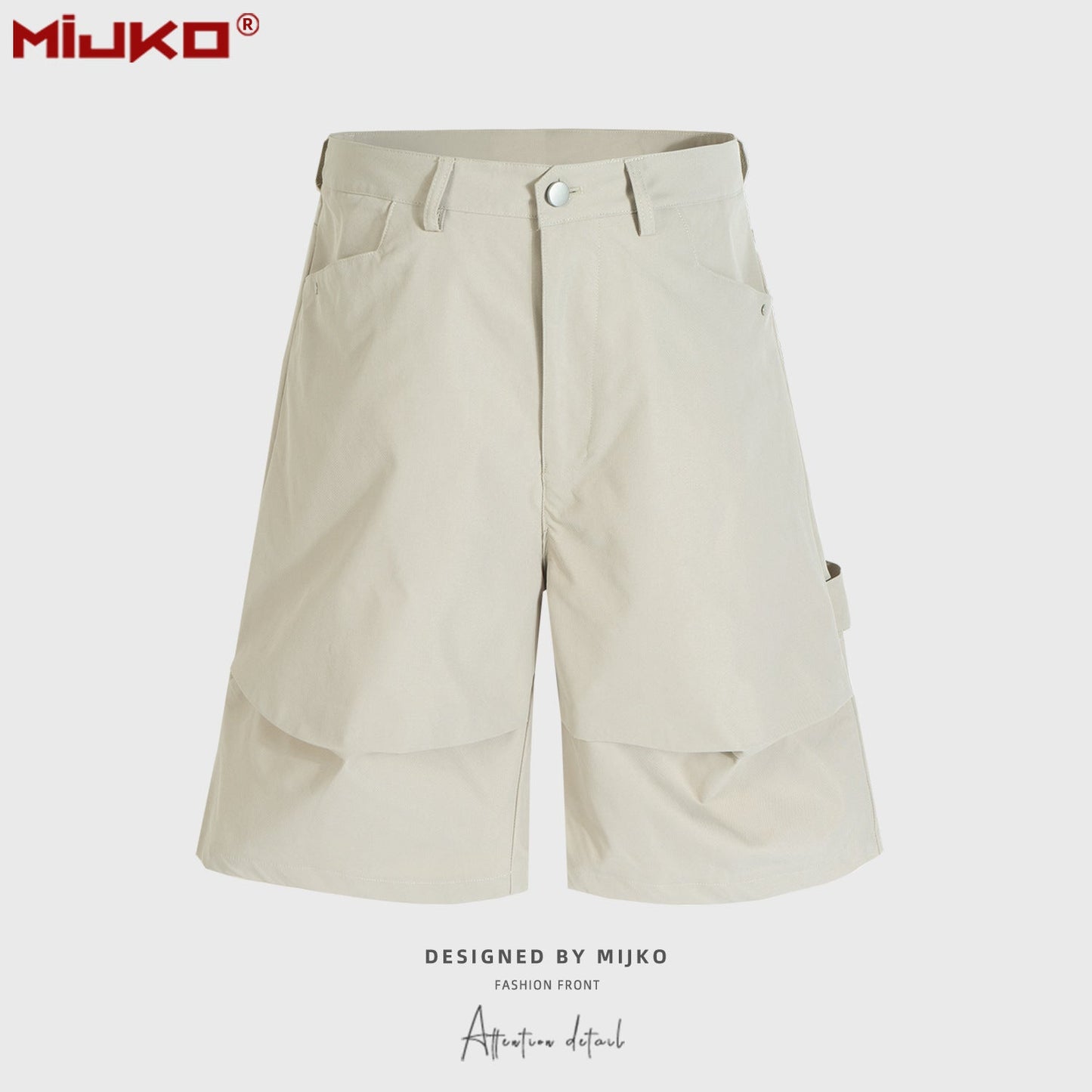 MIJKO Men Shorts Men's and Women's Same Tie Design Seven-Point Shorts