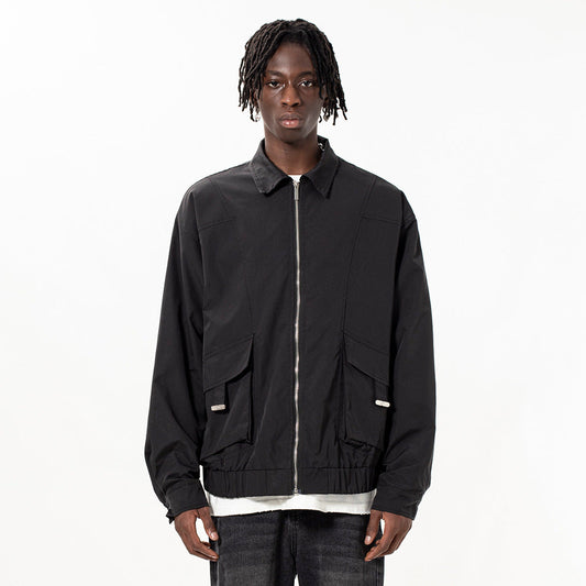 Men Jacket Coat Spring and Autumn Workwear Men's Ins Loose Flight Jacket