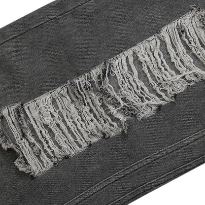 Women Pants Ripped Jeans Straight Wide Leg Pants Loose Trousers