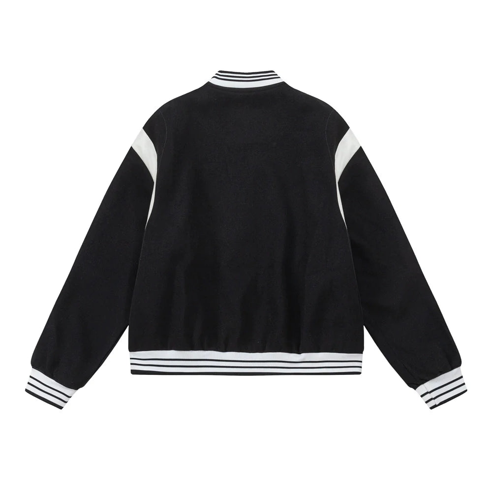 Men Jacket Coat Baseball Uniform Jacket Men's Ins Loose Splicing Coat Autumn