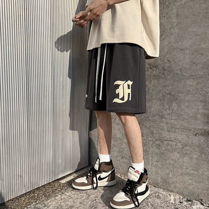 Men Beach Shorts Summer Sports Retro Loose Casual