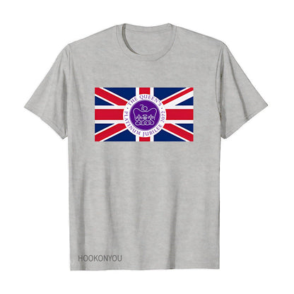 Inspired by Queen's Platinum Jubilee 2022 Elizabeth 70 Years T-shirt Printed round Neck