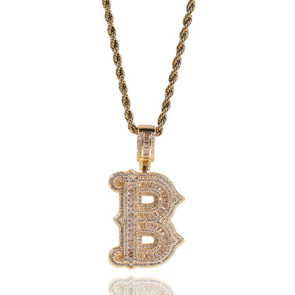 Jewelry Letter Necklace Fashion Full Diamond Barbed Rock Sugar Word Up St. Valentine's Spectrum