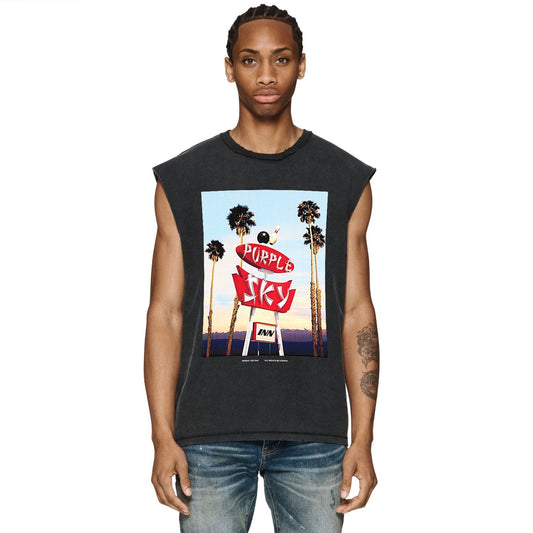 Purple Brand Distressed Tank T Shirts Distressed Sleeveless T-shirt Vest