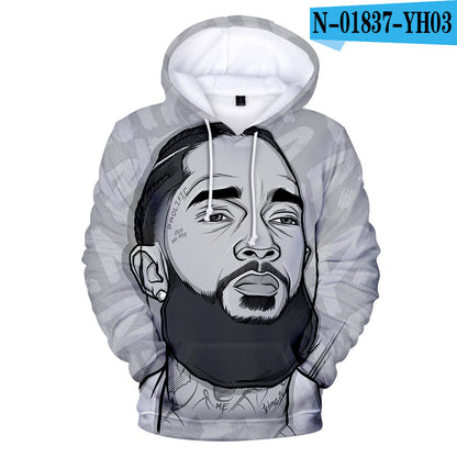 Nipsey Hussle Hoodie Digital 3D Printing