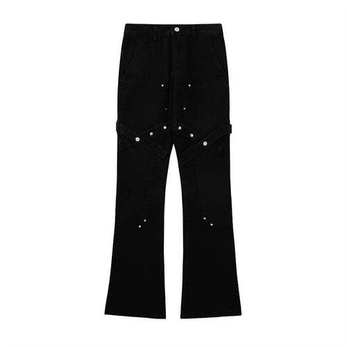 Men Jeans Bell-Bottom Pants Hip-Hop Fashionable Brand Loose