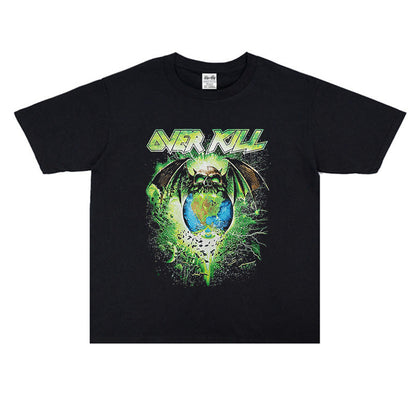 Rock Star T Shirt Overkill Orchestra Rapids Percussion Metal Rock Band T-shirt Short Sleeve Loose