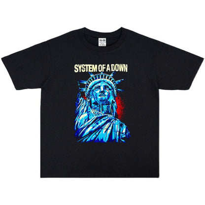 Rock Star T Shirt System Of A Down Fallen Band Printed T-shirt Short Sleeve Loose