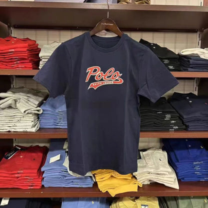 Summer Classic Polo Print Men's and Women's Short Sleeves Pu