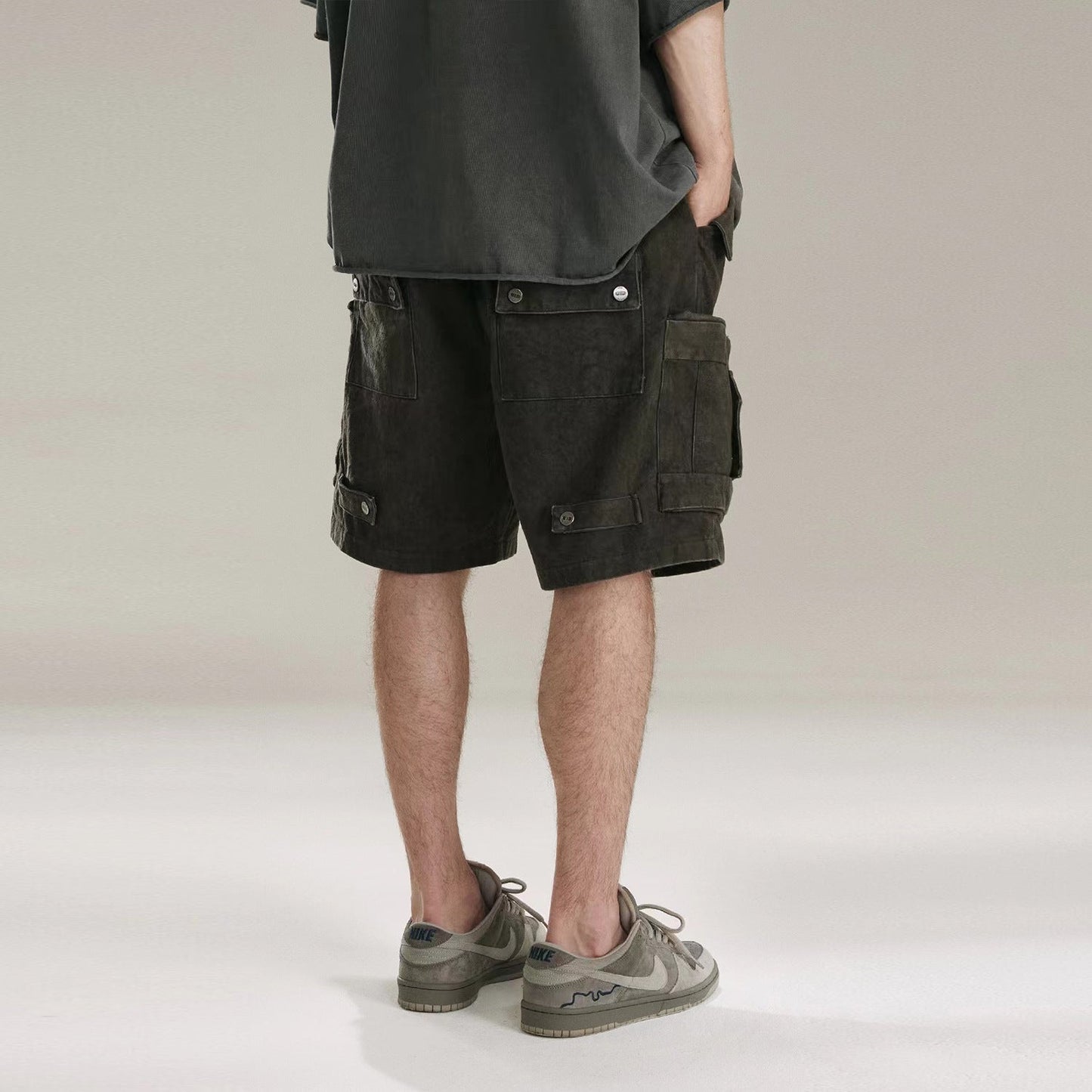 MIJKO Men Shorts Make old Casual Unisex Shorts