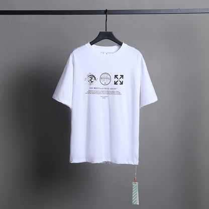 Ow T Shirts Printed Male and Female Trendy Brand Short Sleeve