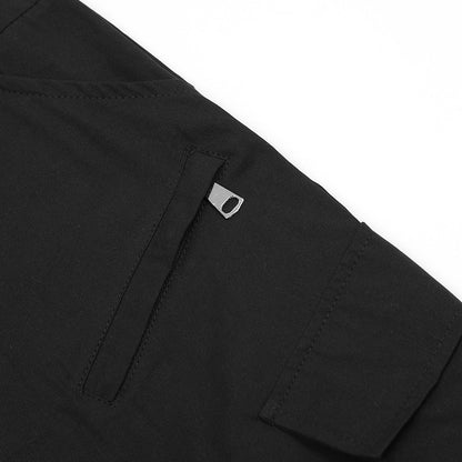 Men Sweatpants Wide-Leg Overalls Multi-Pocket Loose Retro Casual Trousers Pleated Straight-Leg Pants