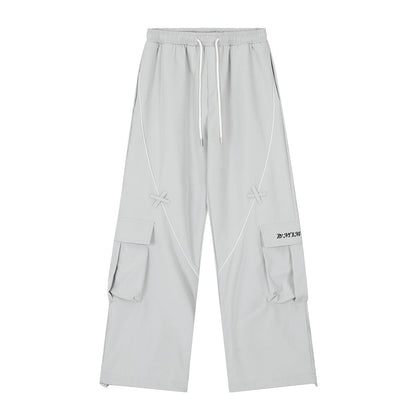 Men Sweatpants Overalls Men's Loose Casual Drawstring Ankle-Tied Sports Pants