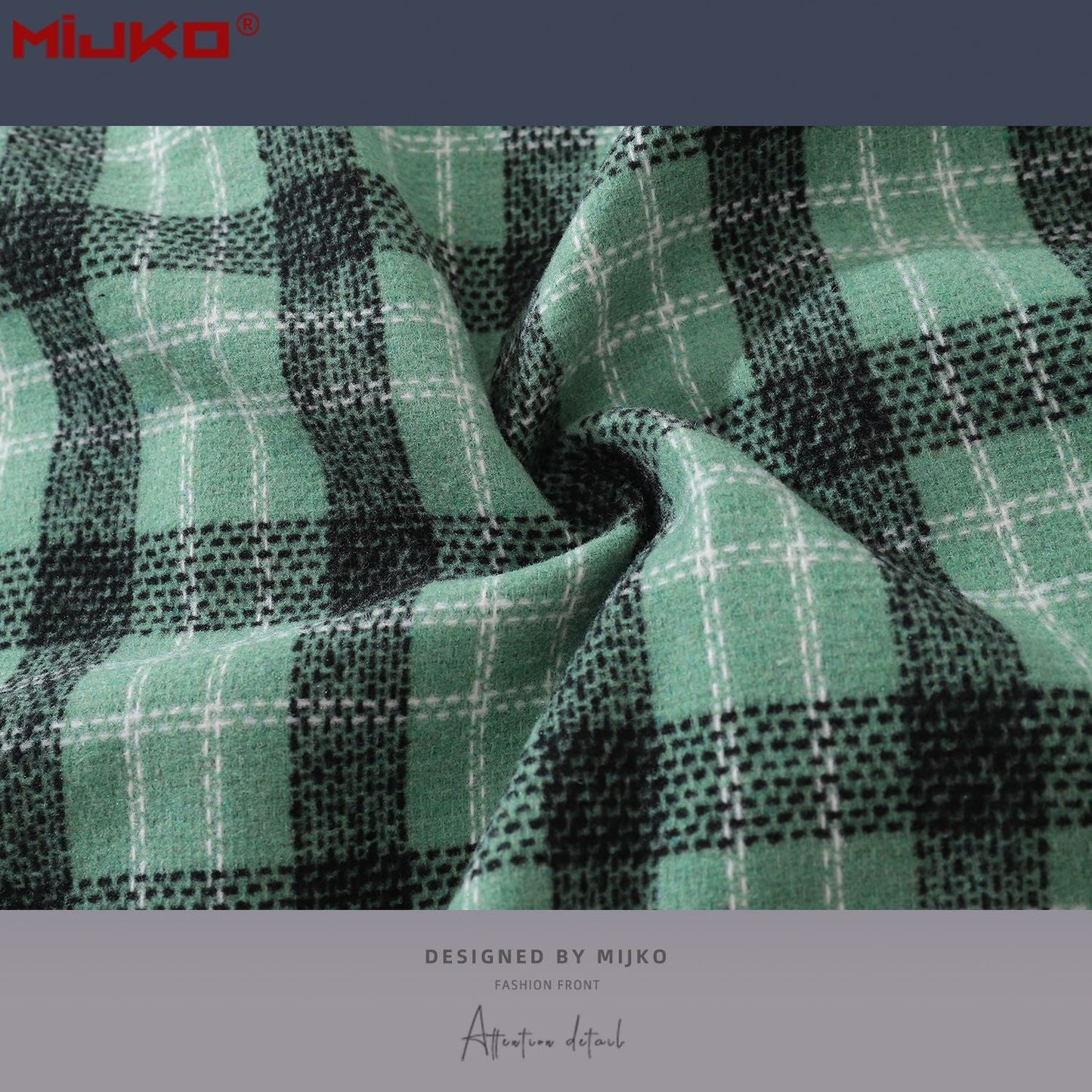 MIJKO Mens Jacket Unisex Plaid Jacket