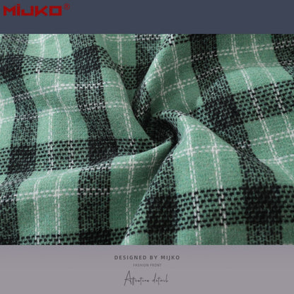 MIJKO Mens Jacket Unisex Plaid Jacket