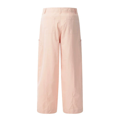 Men Sweatpants Straight Casual Pants Loose Wide Leg Pants Solid Color Pocket Decorative Trousers
