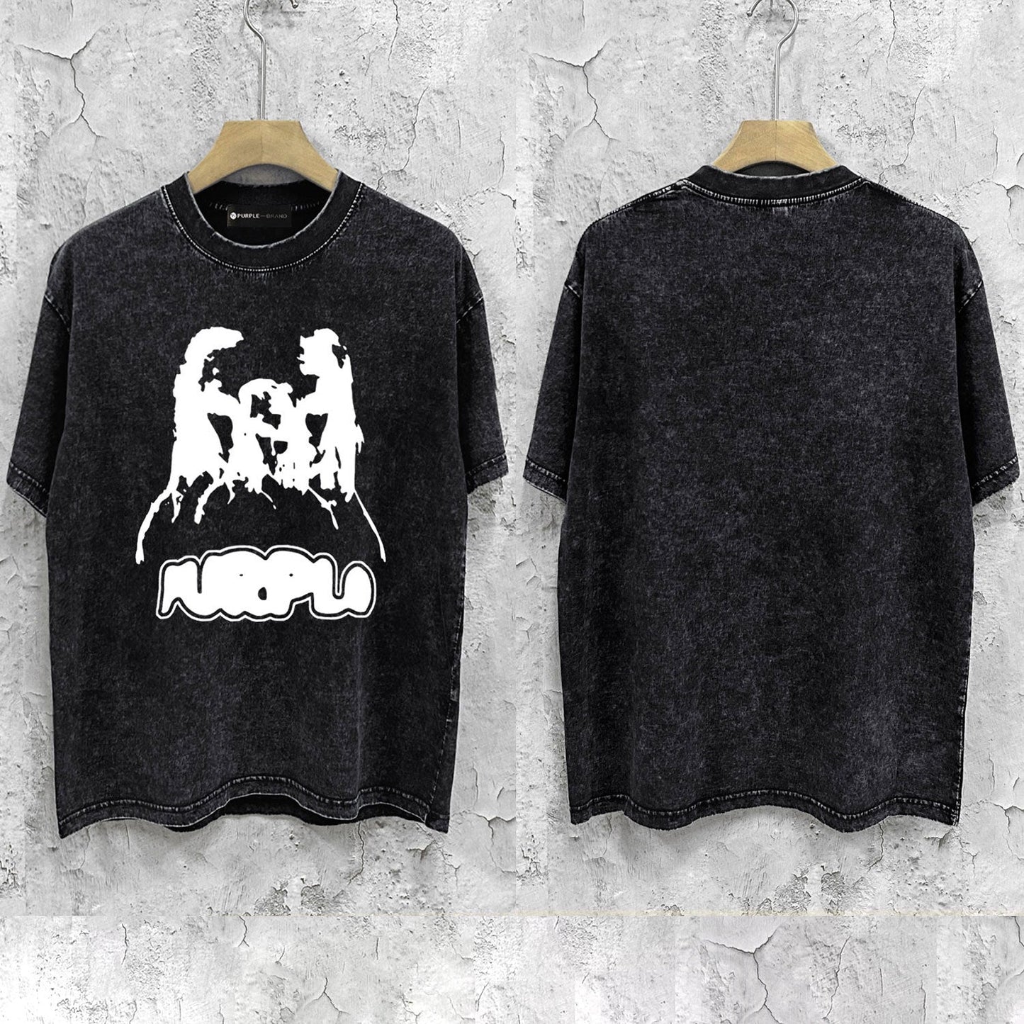 Purple Brand Distressed T Shirts Short Sleeve