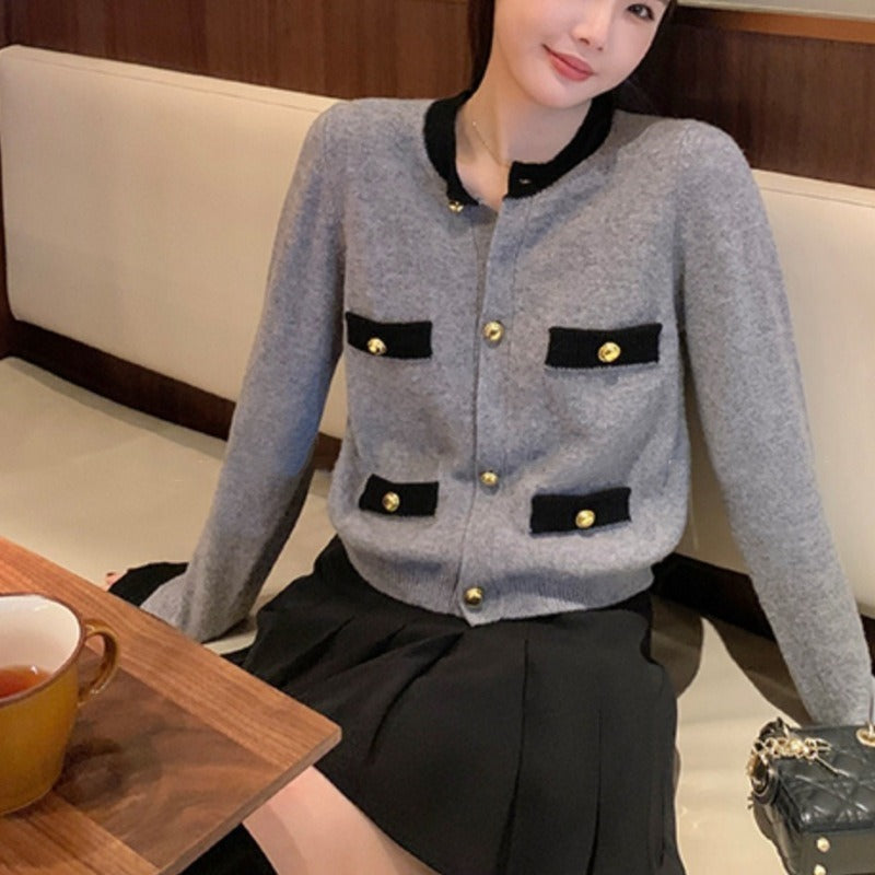 Women Knitted Cardigan Vintage Knitted Cardigan Jacket Autumn Sweater