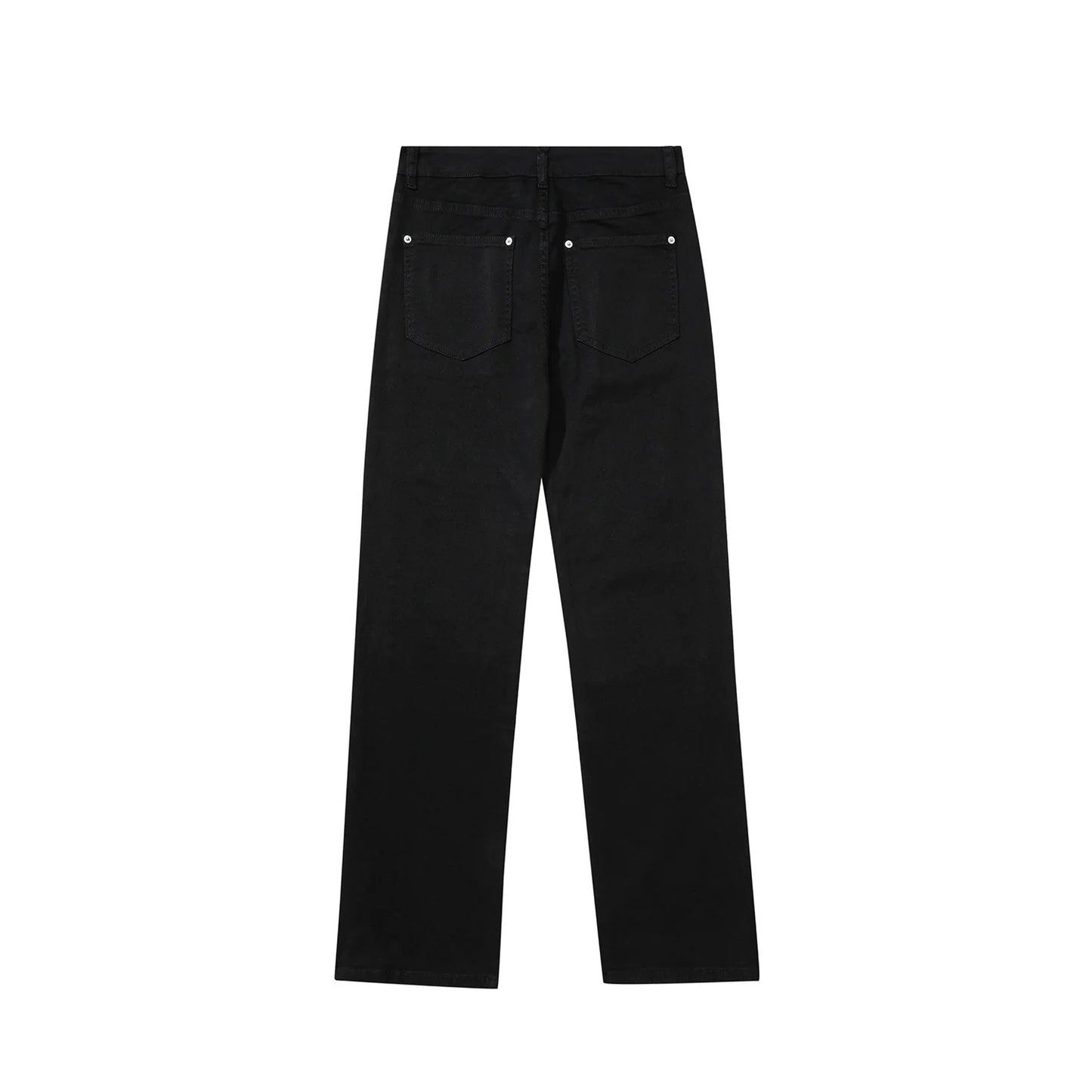 Men Sweatpants Cargo Casual Trousers Pocket Straight-Leg Pants Denim Zipper Pants