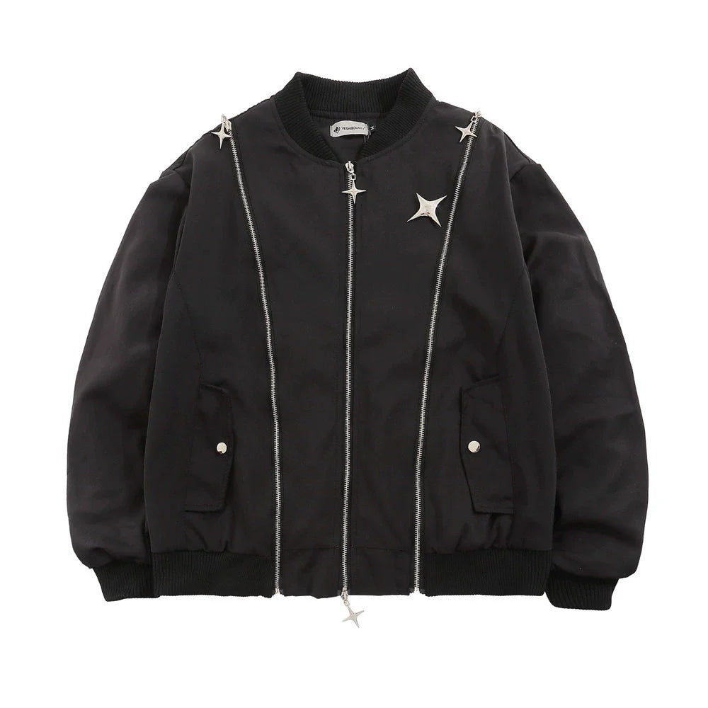 Men Jacket Coat Jacket Men's Autumn and Winter Loose Boxer Brooch Coat