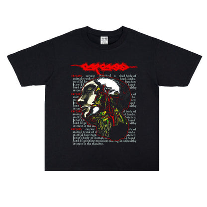 Rock Star T Shirt Carcass Corpse Band Printed T-shirt Cotton Men and Women Short Sleeve