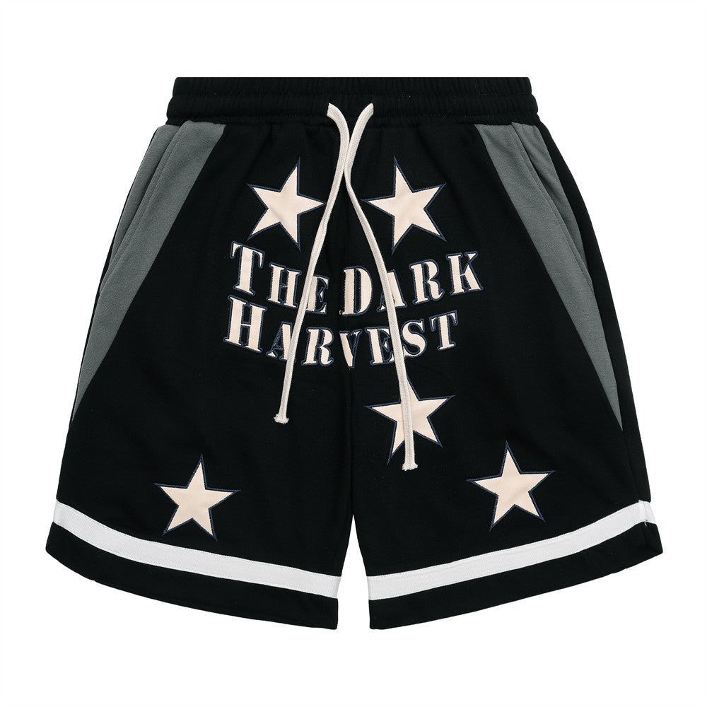 Men Shorts Trendy Sports Stitching Loose
