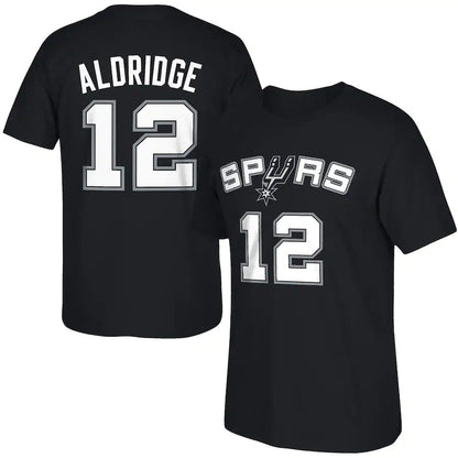 NBA T-Shirts Outdoor Sports T-Shirt Men's NBA Spurs Basketball Jacket Short Sleeve