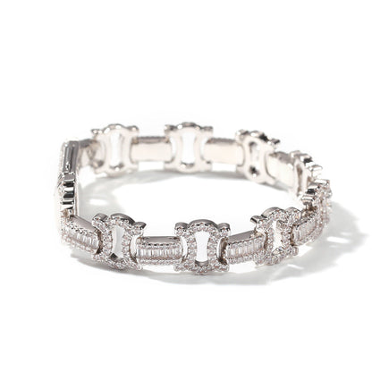Bracelet AAA Zircon Bracelet Hip Hop I-Bracelet St. Valentine's Spectrum