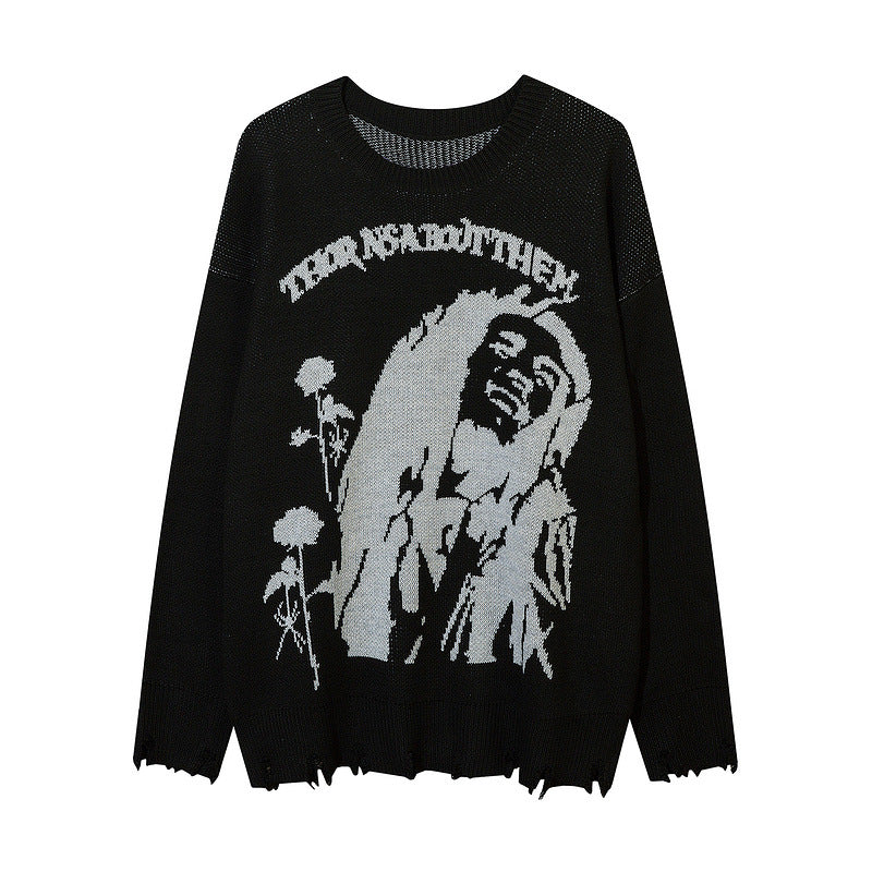 Women Sweater Vintage Butterfly Sweater Casual