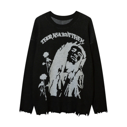Women Sweater Vintage Butterfly Sweater Casual