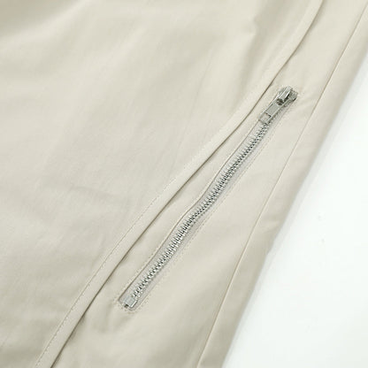 Men Sweatpants Zipper Casual Pants Men's Summer Loose Pure Cotton Straight Wide Leg Pants