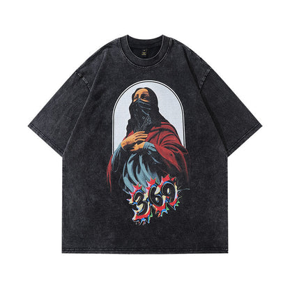 Men's T-Shirt Printed Short-Sleeved T-shirt for Men and Women