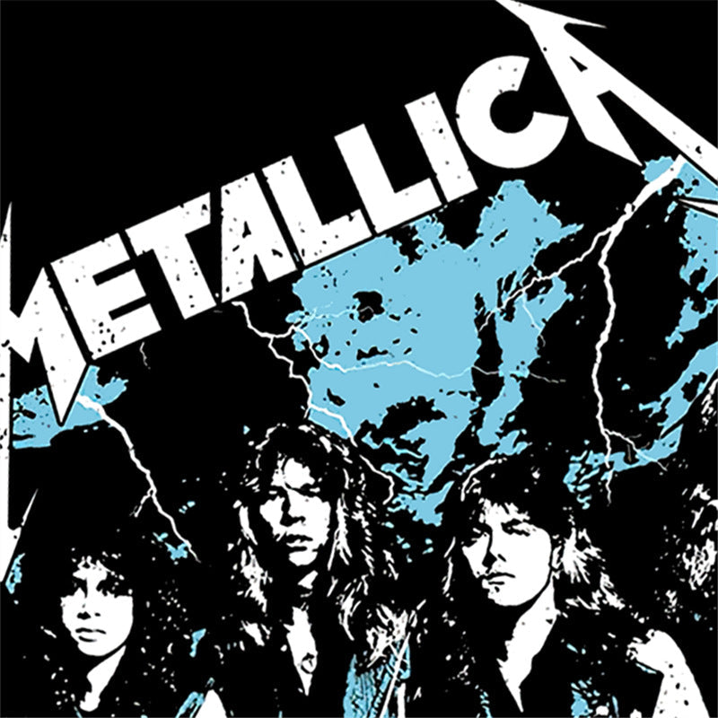 Rock Star T Shirt Metallica Rock Metal Band T-shirt Retro Street Loose Trendy Vintage Short Sleeve