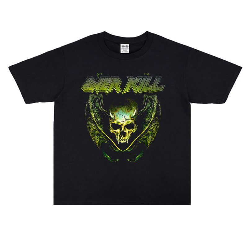 Rock Star T Shirt Overkill Orchestra Rapids Percussion Metal Rock Band T-shirt Short Sleeve Loose