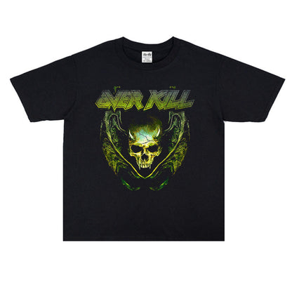 Rock Star T Shirt Overkill Orchestra Rapids Percussion Metal Rock Band T-shirt Short Sleeve Loose