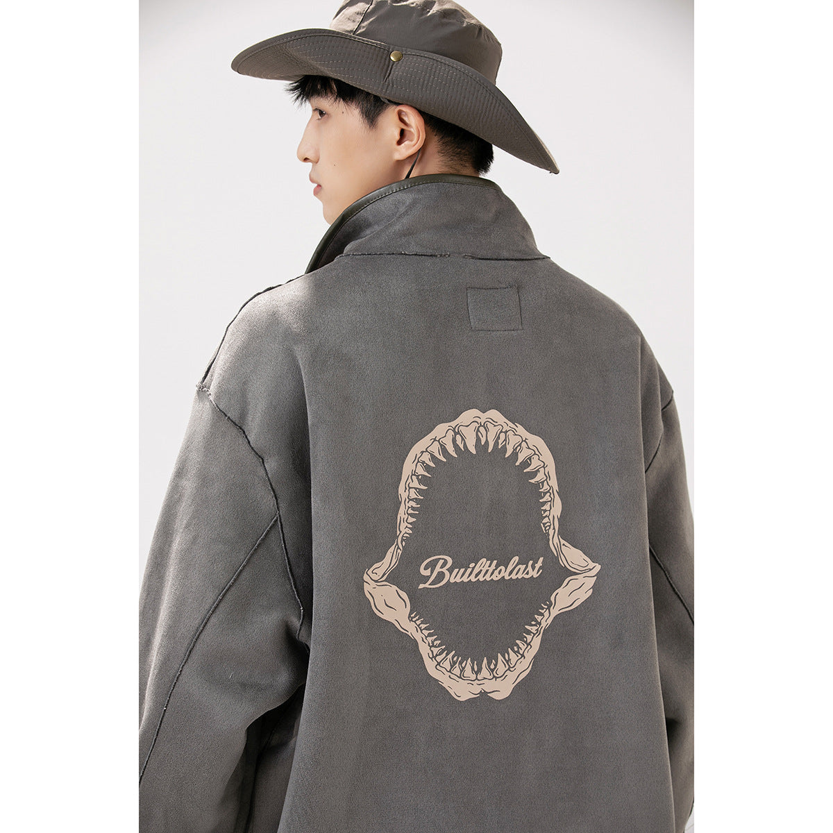 Unisex Coat Stand-up Collar Cotton-Padded Clothes Men and Women Loose