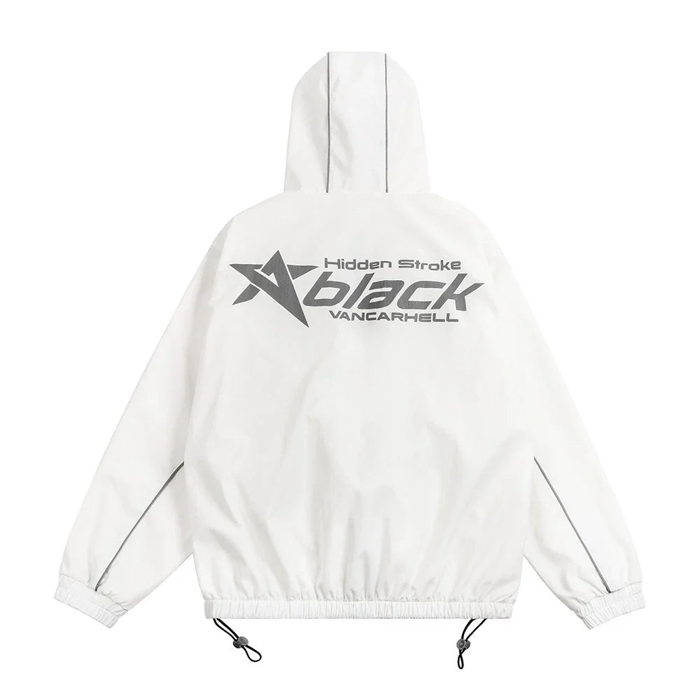 Men Jacket Coat Shell Jacket Jacket Men's Three-Dimensional Zipper Pocket Hooded