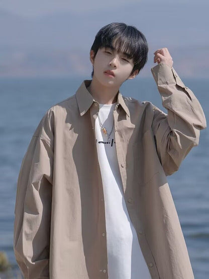 Men Shirts Fashionable Jacket Spring and Autumn