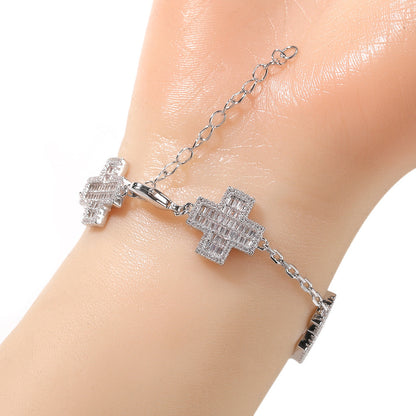 Bracelet Cross Bracelet Luxury Diamond Crosses Spectrum St. Valentine's