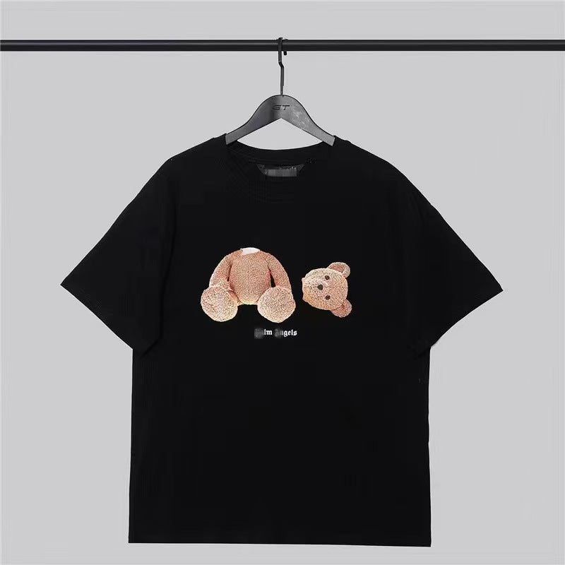Palm Angle T Shirts Broken Teddy Bear Couple Loose