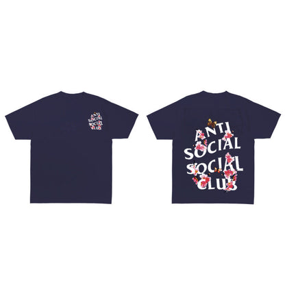 Anti Social Club T Shirt Summer Short Sleeve T-shirt Printed Short T Loose