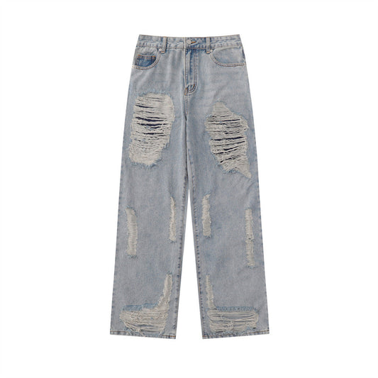 Men Jeans with holes and loose fit