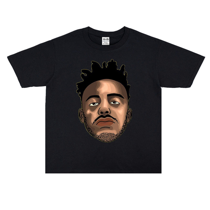 Rock Star T Shirt Amine Printed T-shirt Short Sleeve round Neck Loose Version Men's Cotton