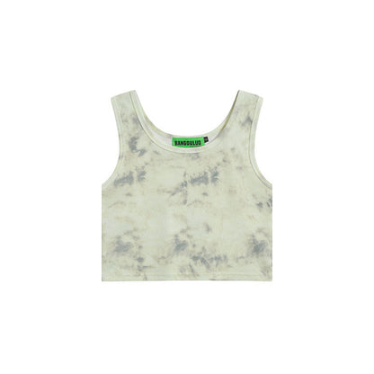 Women Vest Retro Love Full Printed Y2g Short Vest