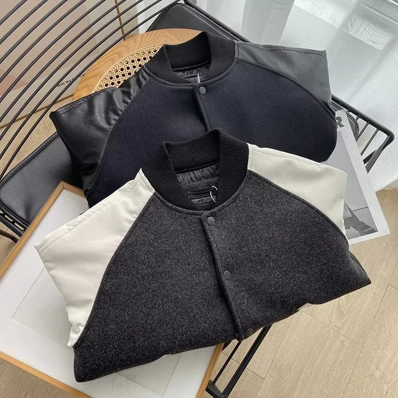 Women Cotton Coat Baseball Uniform Couple Casual