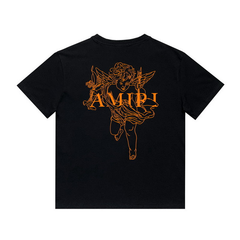 Amiri T Shirt Printed Casual Hip Hop round Neck Short Sleeve T-shirt