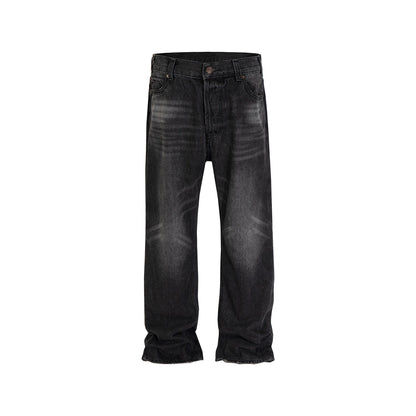 MIJKO Men Vintage Pants MIJKO Trousers Trendy Washed Straight Jeans